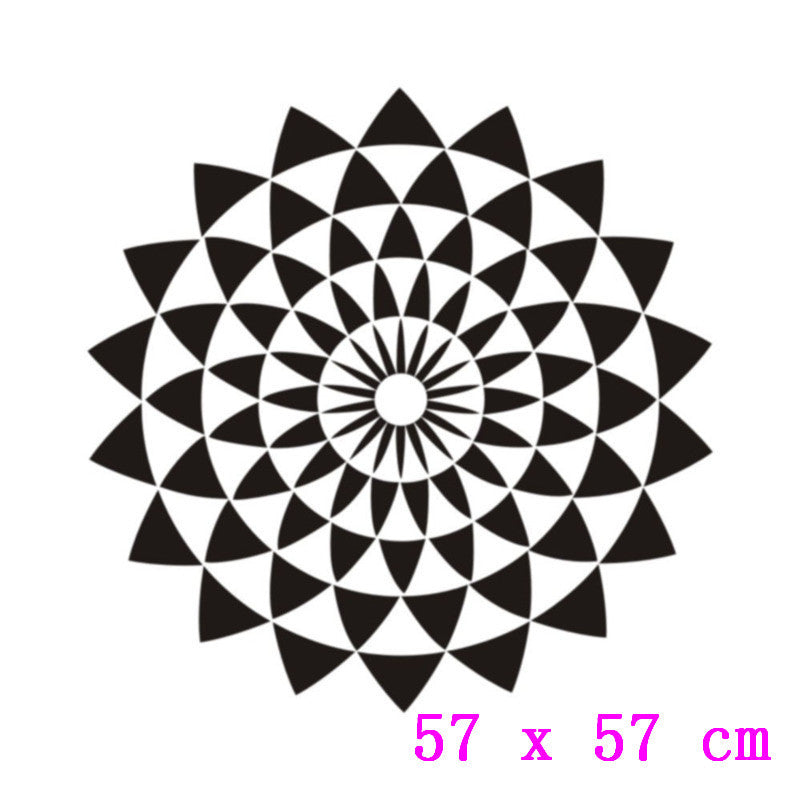 Geometric illusion lotus art wall sticker