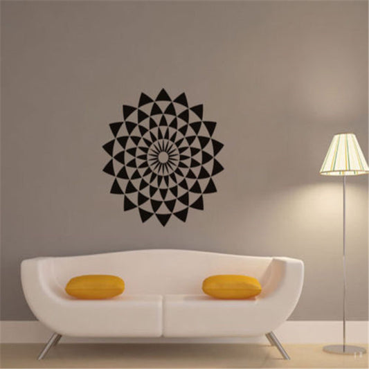 Geometric illusion lotus art wall sticker