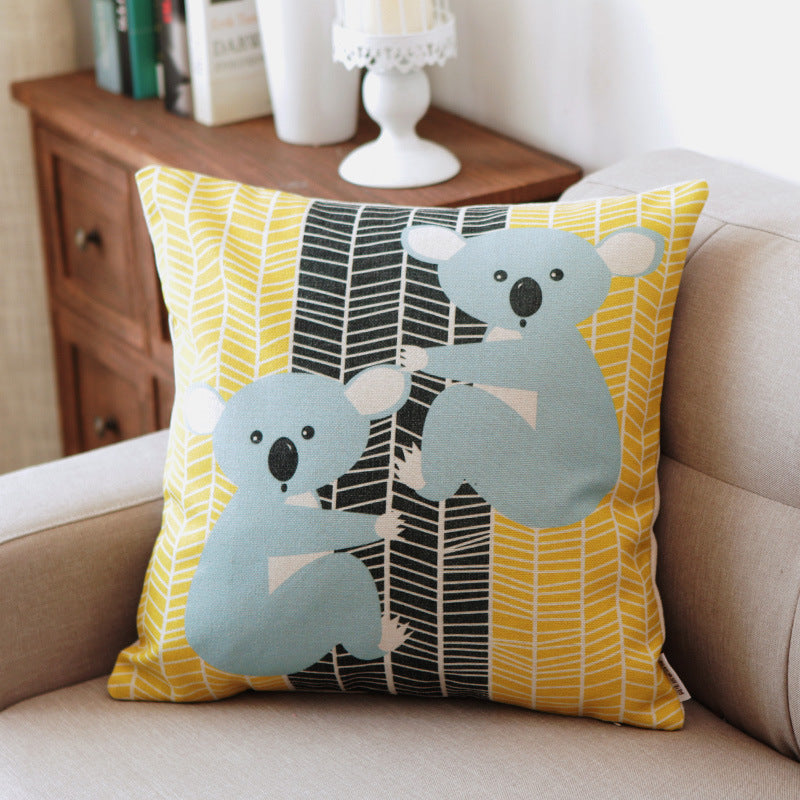 Cute Cotton And Linen Cloth Art Throw Pillow Cushion Pillowcase