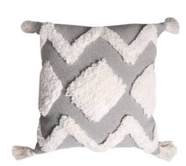 Nordic Moroccan tufted geometric tassel pillowcase