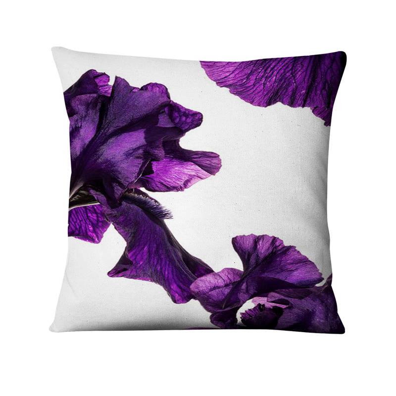 Floral Digital Print Pillowcase Green Plant Cushion Cover