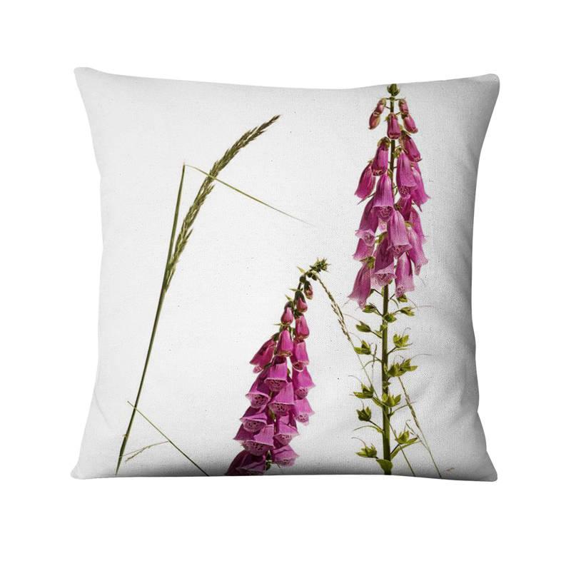 Floral Digital Print Pillowcase Green Plant Cushion Cover