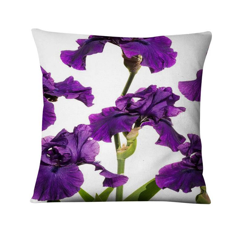 Floral Digital Print Pillowcase Green Plant Cushion Cover